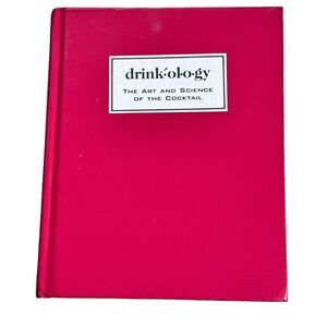Drinkology The Art and Science of the Cocktail Red Hardcover Book.